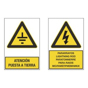 Placas de aviso y señalización